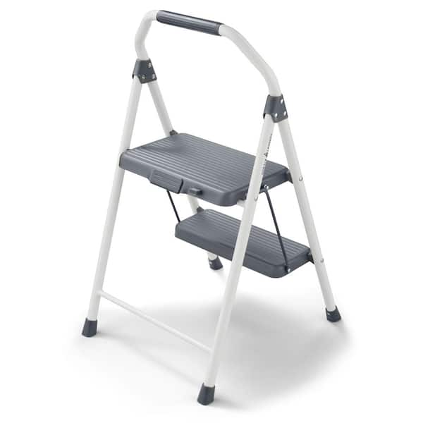 Gorilla Ladders - 2-Step Compact Steel Step Stool, 225 lbs. Load Capacity Type II Duty Rating (8ft. Reach Height)