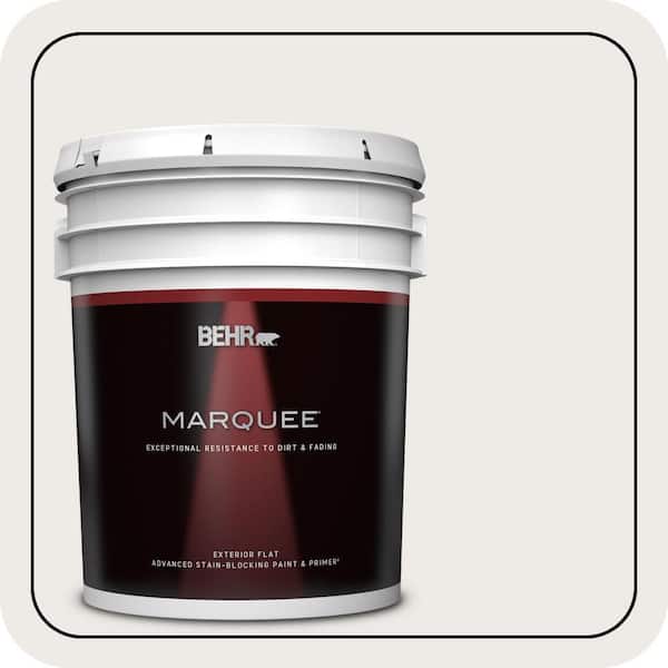 BEHR MARQUEE 5 gal. #750A-1 Chalk Color Flat Exterior Paint & Primer