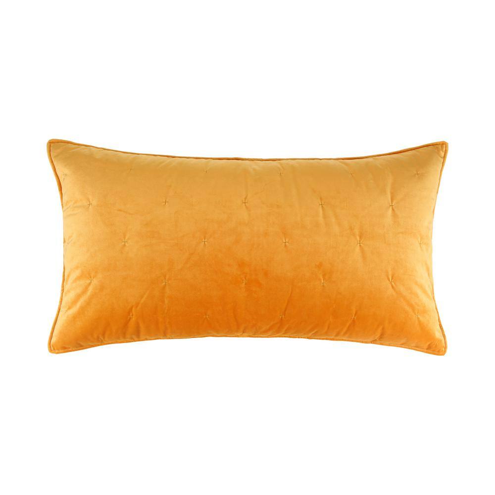 Calabria Gold Dot Stitch Velvet Microfiber King Sham