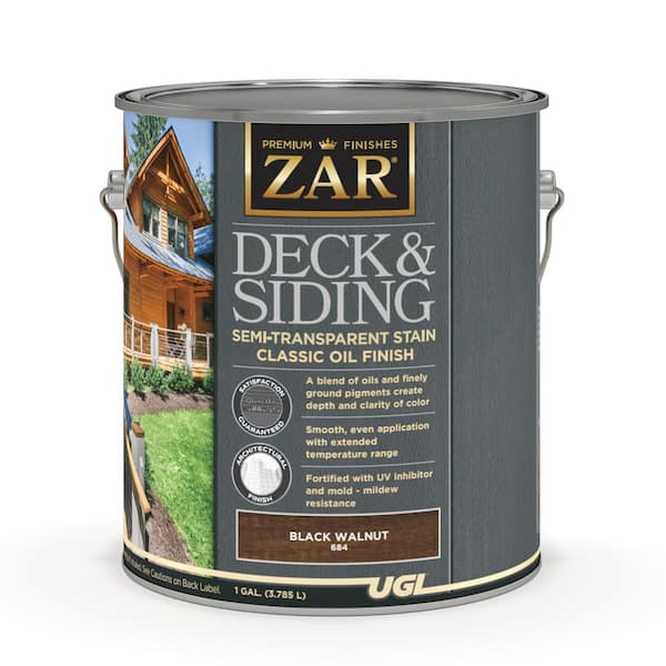 ZAR 1 gal. Black Walnut Exterior Deck and Siding Semi-Transparent Stain
