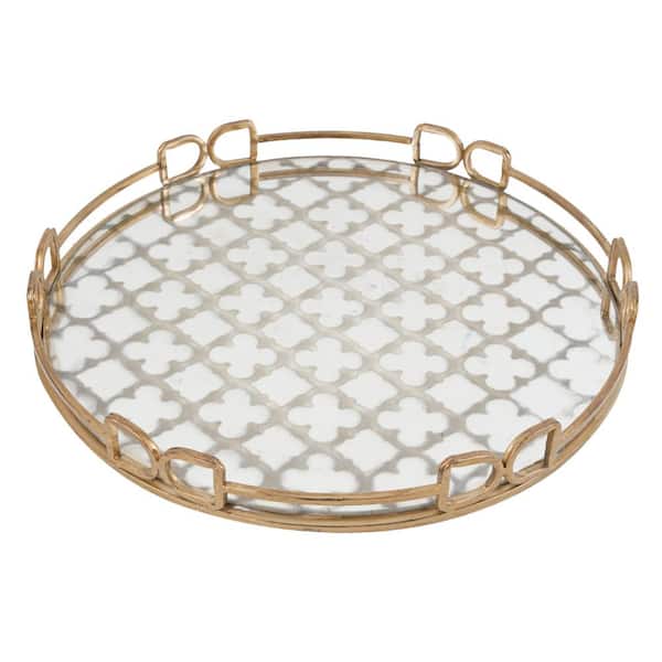 Benjara Gold Decorative Tray