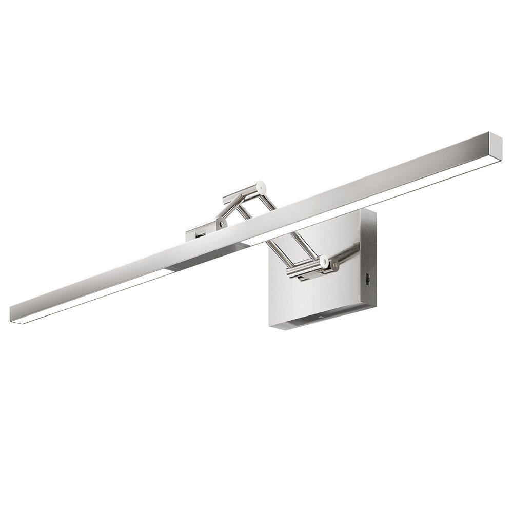 30 in. 1-Light Brushed Nickel Bathroom 3CCT Modern LED Vanity Light Fixture with 360° Rotatable Head and Swing Arm price history on PriceWatchPro