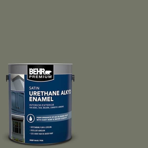 1 gal. #PPU10-19 Conifer Green Urethane Alkyd Satin Enamel Interior/Exterior Paint