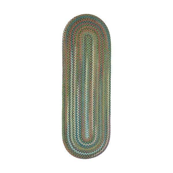 Bouquet Peridot 2 ft. x 6 ft. Indoor/Outdoor Braided Runner Rug