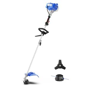 26cc Weed Wacker Gas  3 in. 1 String Trimmer/Edger 17 in. with 10 in. Brush Cutter, Rubber Handle and Shoulder Strap