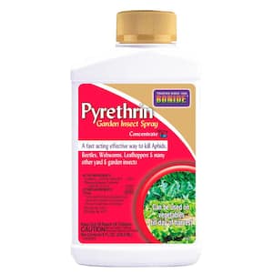 Pyrethrin Garden Insect Spray Concentrate, 8 oz. Ready-to-Mix Fast Acting Insecticide for Outdoor Garden Use