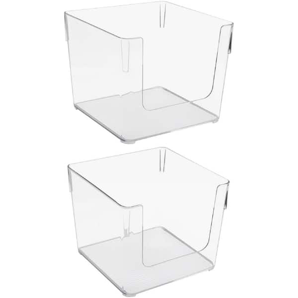 Sorbus 2 Plastic Storage Bins, Clear Kitchen, Pantry, and Bathroom Organizer  with Lids and Handles FR-BCR2 - The Home Depot