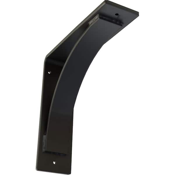 Ekena Millwork 3 in. x 10 in. x 10 in. Powder Coated Black Morris Steel Bracket