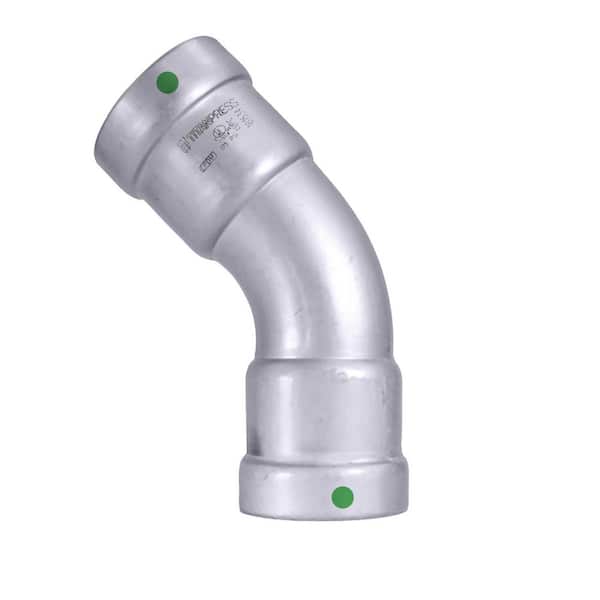 T TITANPRESS 1-1/2 in. Carbon Steel Press 45° Elbow EPDM Mechanical