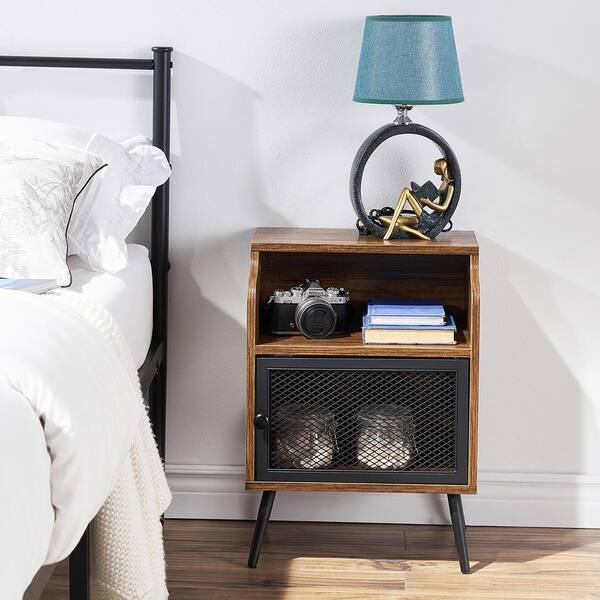  IKuinen Luxury Nightstand with with Rock Plate Desktop