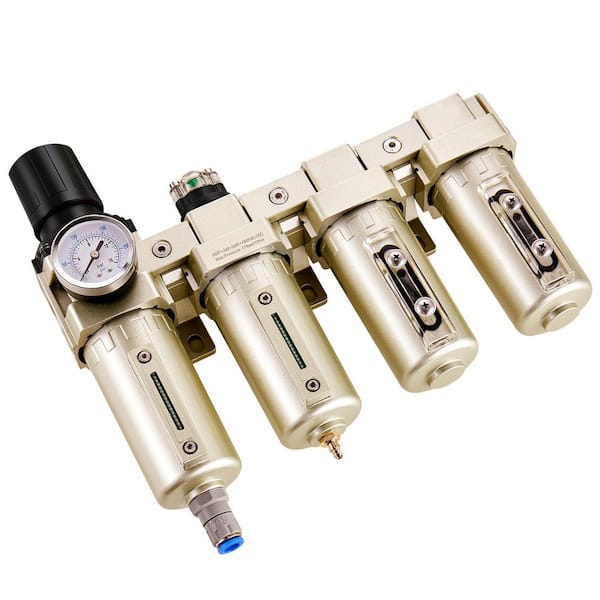Air Compressor Filter Regulator, 3/4 in. Air Drying System with Micron Filters & Double Desiccant Dryer