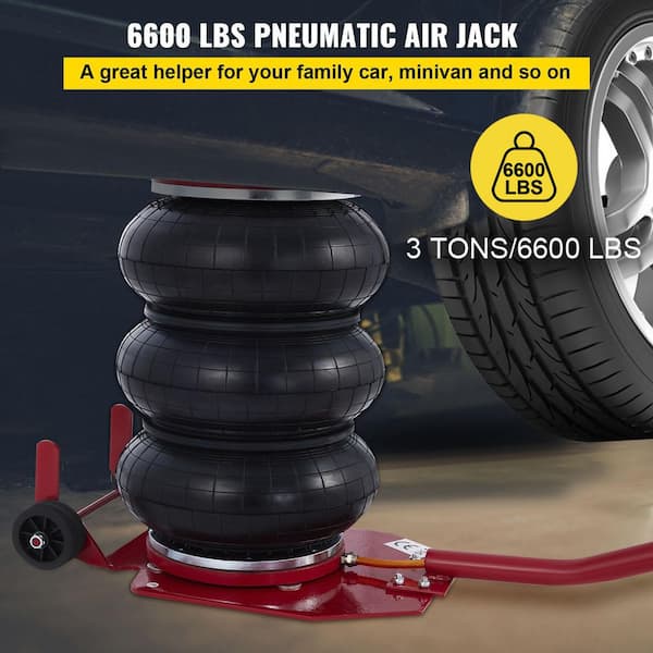 VEVOR Triple Bag Air Jack 6600lbs Pneumatic Jack 3 Ton Car Jack