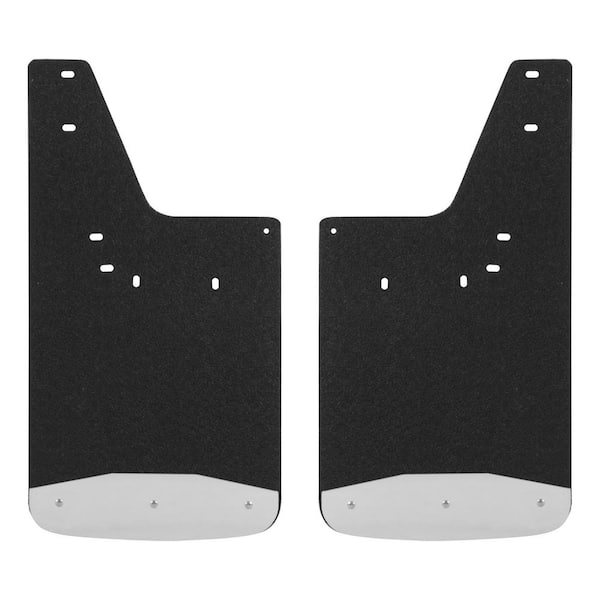 Front 12" x 23" Textured Rubber Mud Guards, Select Dodge, Ram 1500 to 5500