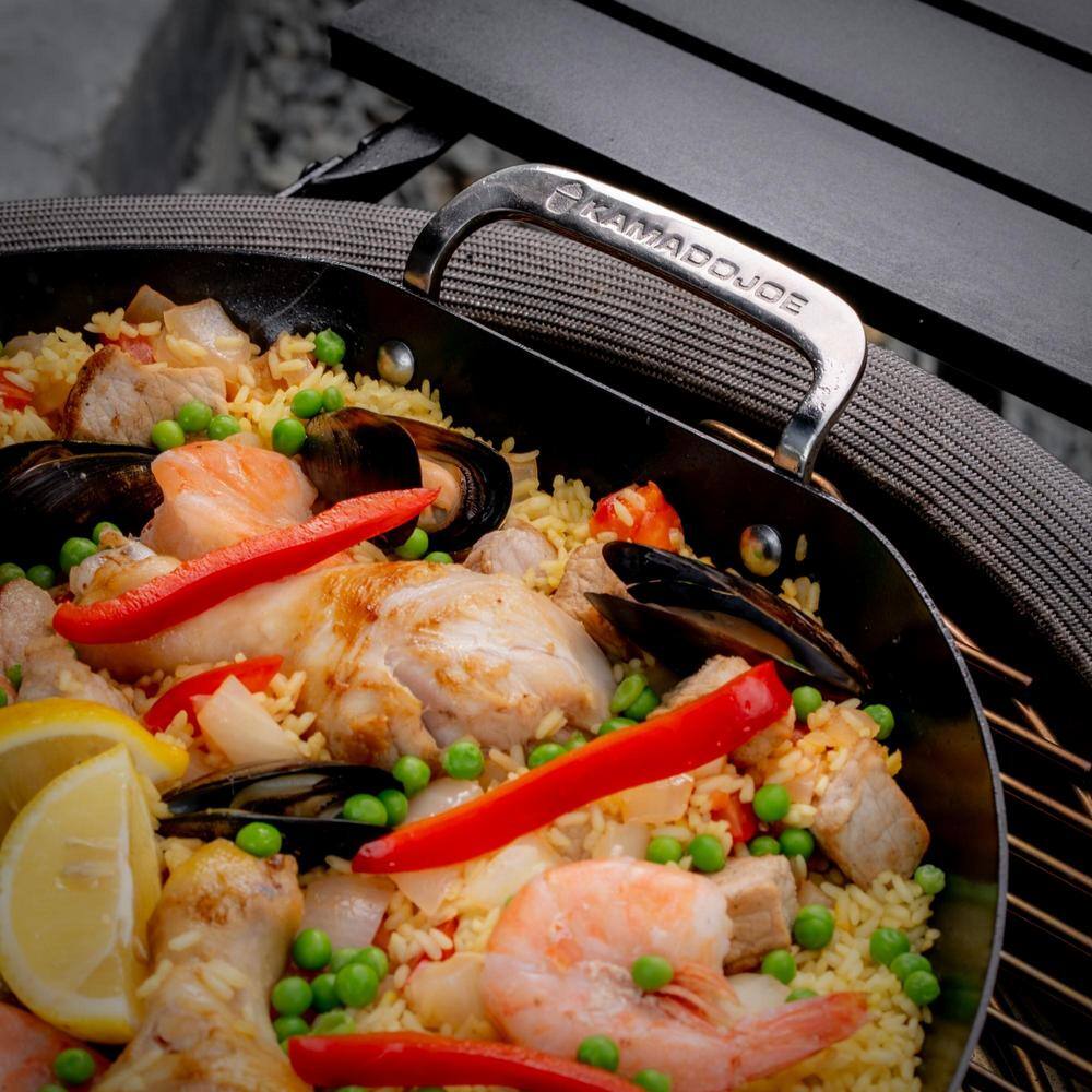 Kamado Joe 17.7" Black Carbon Steel Paella Pan