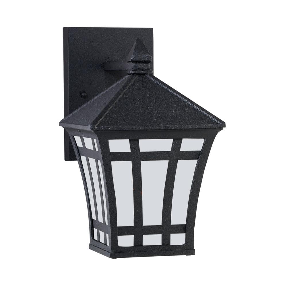 Herrington 1-Light Black Outdoor 10 in. Wall Lantern Sconce price history on PriceWatchPro