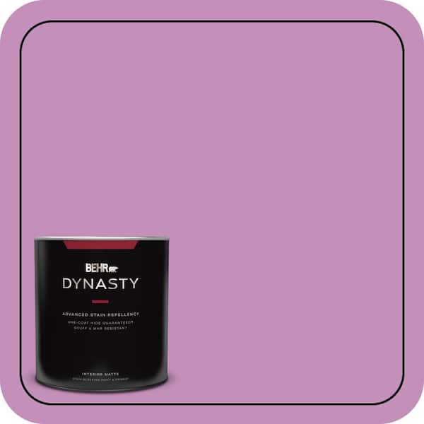 BEHR DYNASTY 1 qt. #670B-5 Pretty Petunia Matte Interior Stain-Blocking Paint and Primer