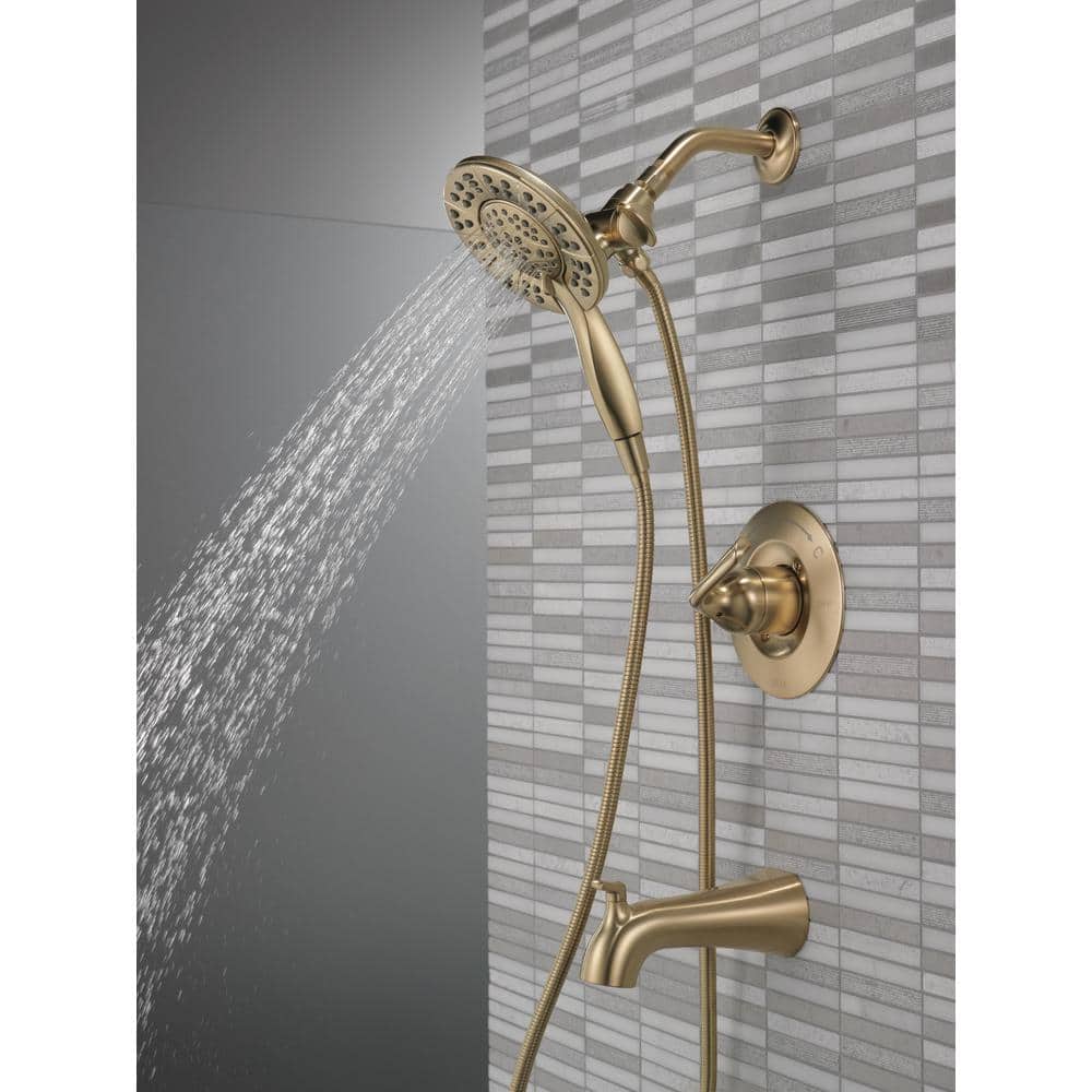 Champagne Bronze Dual Handheld Shower System with Valve