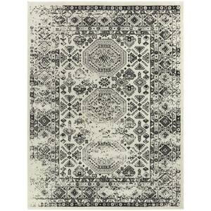 Brixham Cream 5 ft. x 7 ft. Oriental Medallion Indoor/Outdoor Area Rug