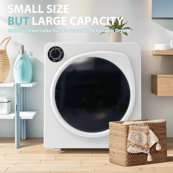 Xspracer Orlando 2.6 cu. ft vented Clothes Dryer 1350W Stainless Steel Double temperature control switch, 5 Programs
