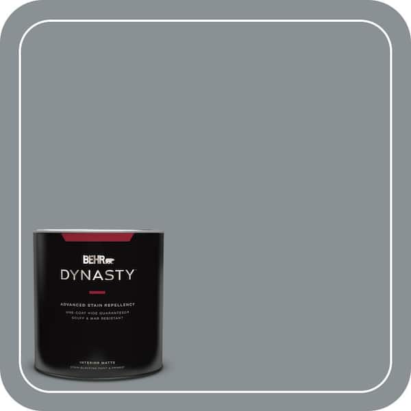 BEHR DYNASTY 1 qt. #MQ5-29 Gotham Gray One-Coat Hide Matte Interior Stain-Blocking Paint and Primer