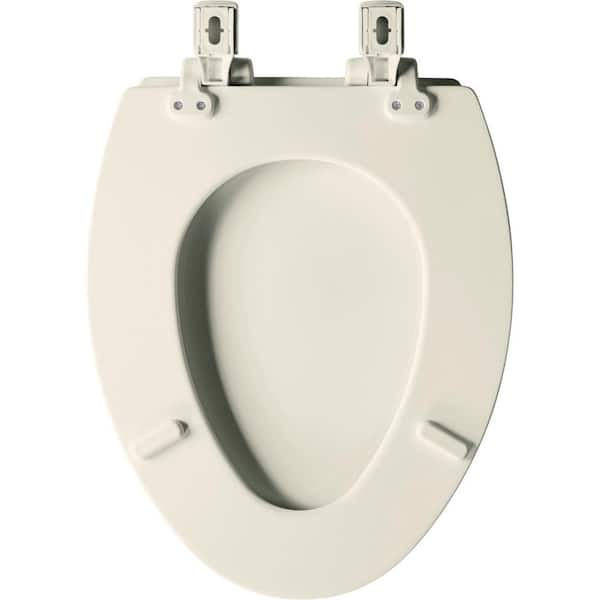 High Density Enameled Wood ELONGATED BEMIS 19170PLSL 346 Alesio II Toilet Seat will Slow Close Never Loosen and Provide the Perfect Fit Biscuit/Linen