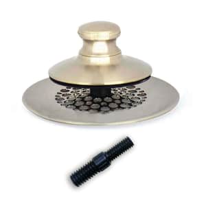 2.875 in. SimpliQuick Push Pull Bathtub Stopper, Grid Strainer and Composite Pin - Nickel