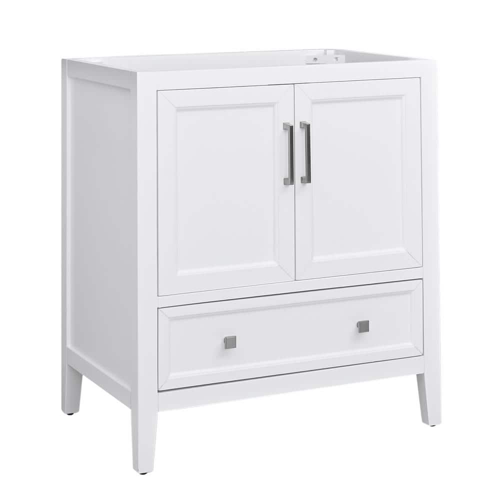 Everette 30'' White Solid Wood Single Bathroom Vanity