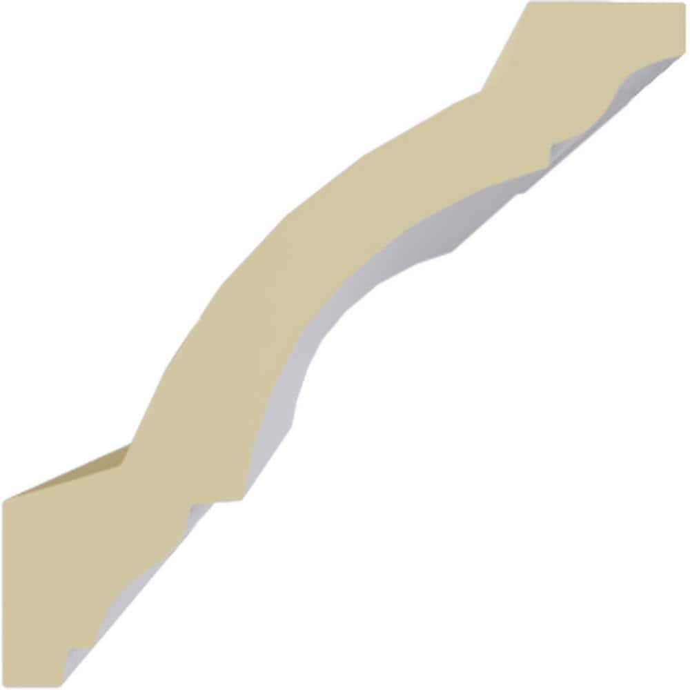 Primed White Polyurethane Geometric Crown Moulding Sample