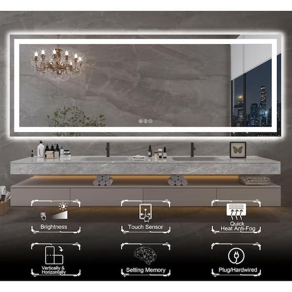 Wall Mounted Lighted Vanity Mirror LED MAM84848 Commercial Grade 48x48
