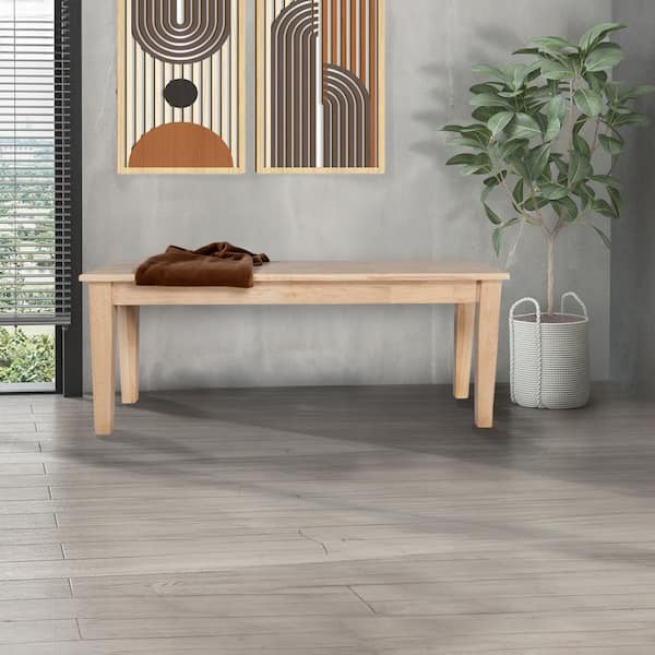 Boraam Shaker Blond Oak Dining Bench Backless 44in.