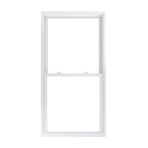 American Craftsman 33.75 in. x 65.25 in. 70 Pro Series White Double Hung Low-E Argon Glass Vinyl Replacement Window, Screen Incl