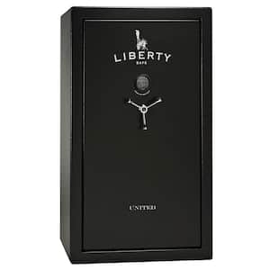 United 36-Gun 60-Minutes Fire Rating EMP E-Lock, 60.5 in. H x 36 in. W x 22 in. D, Black Gun Safe and Lifetime Warranty