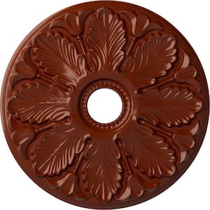 24-1/2 in. x 3-1/2 in. ID x 1 in. Milan Urethane Ceiling Medallion (Fits Canopies upto 4-5/8 in.), Firebrick