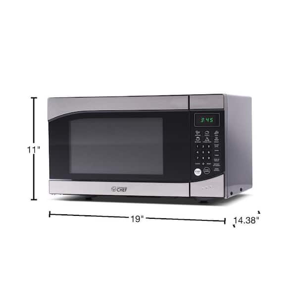 Commercial Chef Small Countertop Microwave With Digital Display 0.7 Cu Ft  White - Office Depot