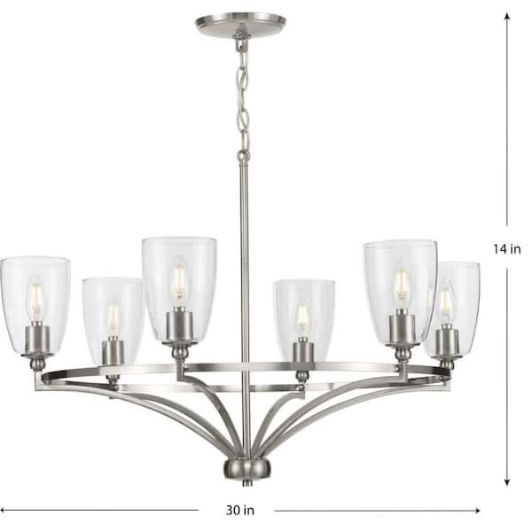 Progress Lighting Parkhurst 5-Light Brushed Gray Transitional Chandelier
