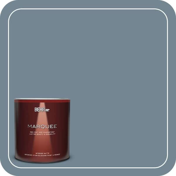 BEHR MARQUEE 1 qt. Home Decorators Collection #HDC-AC-24 Lyric Blue One-Coat Hide Matte Interior Paint & Primer