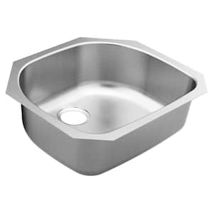 1800 Series Stainless Steel 23.5 in. Single Bowl Undermount Kitchen Sink