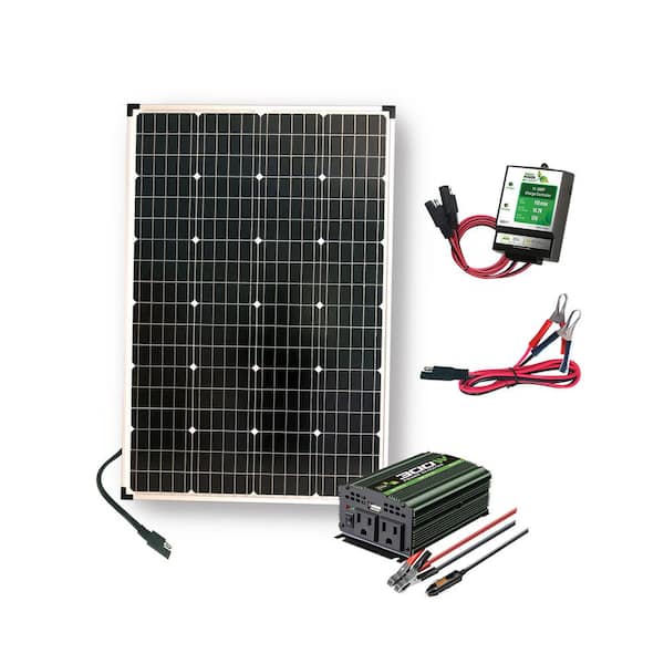 NATURE POWER 110-Watt Polycrystalline Solar Panel with 300-Watt Power Inverter and 11 Amp Charge Controller