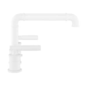 Avallon Single Hole Single-Handle Bathroom Faucet in Matte White