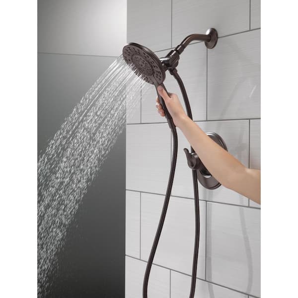 In2ition 4-Spray Patterns 1.75 GPM 6 in. Wall Mount Dual Shower Heads in Venetian Bronze