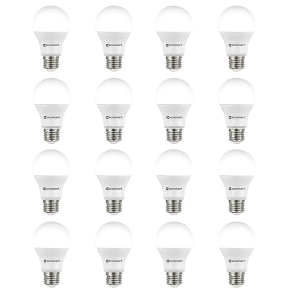  60-Watt Equivalent A19 Non-Dimmable LED Light Bulb Daylight (16-Pack)