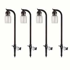 4.5-Watt Oil Rubbed Bronze Outdoor Integrated LED Landscape Path Light (4-Pack)