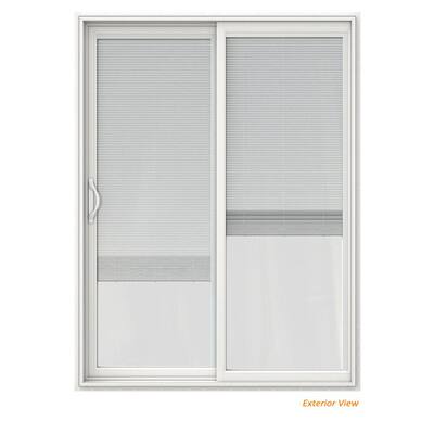 JELD-WEN 60 in. x 80 in. V-2500 White Vinyl Right-Hand Full Lite ...