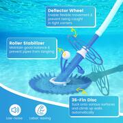 Upgraded Automatic Vacuum Pool Cleaner Swimming Pool Sweeper with10 Extension Hose