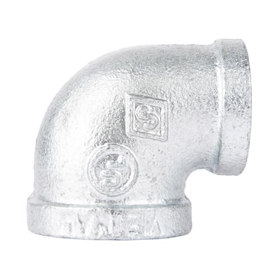 1 in. x 3/4 in. Galvanized Iron 90 Degree FPT x FPT Reducing Elbow Fitting