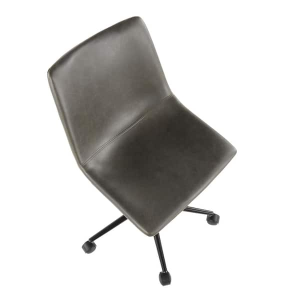 spark faux leather office chair grey