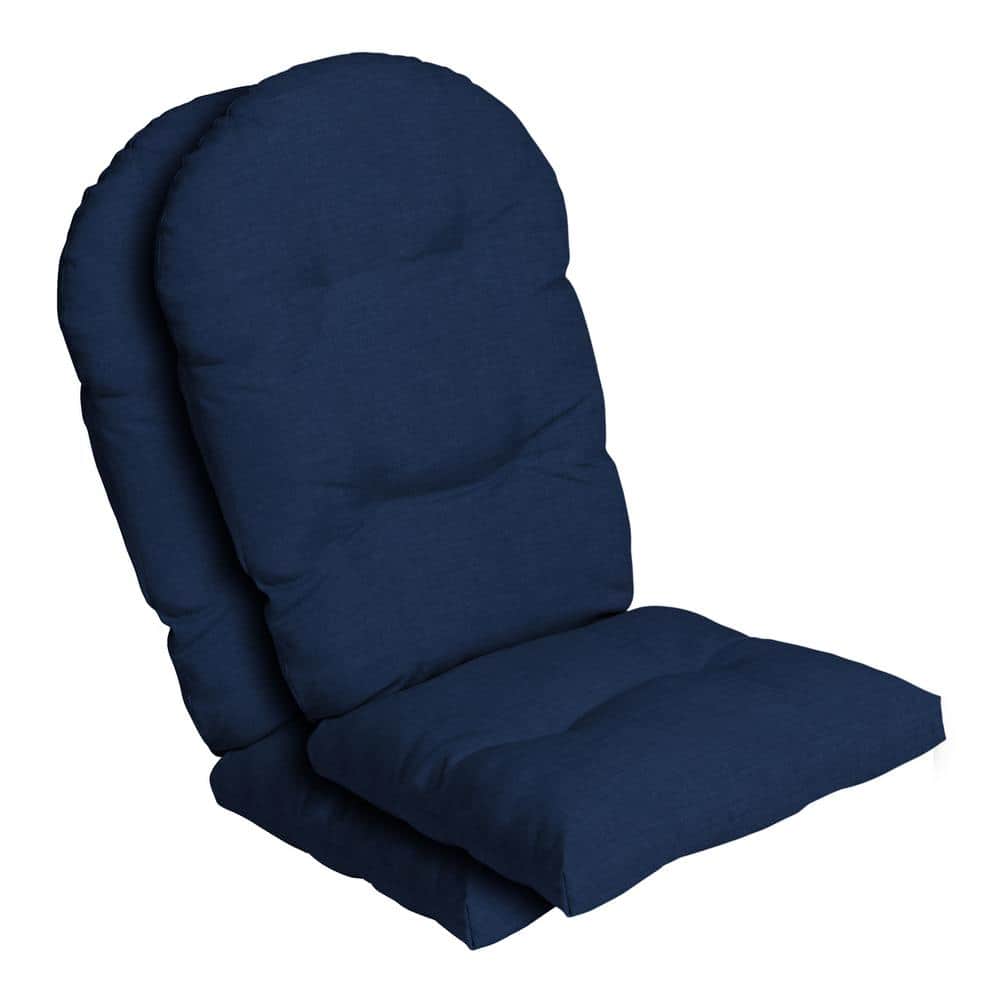 Sapphire Blue Tufted Outdoor Adirondack Chair Cushion Set