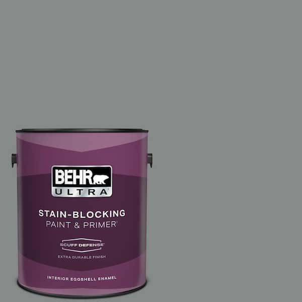 BEHR ULTRA 1 gal. #N460-5 Slate Rock Extra Durable Eggshell Enamel Interior Paint & Primer