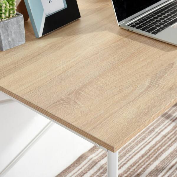 oak effect desk top