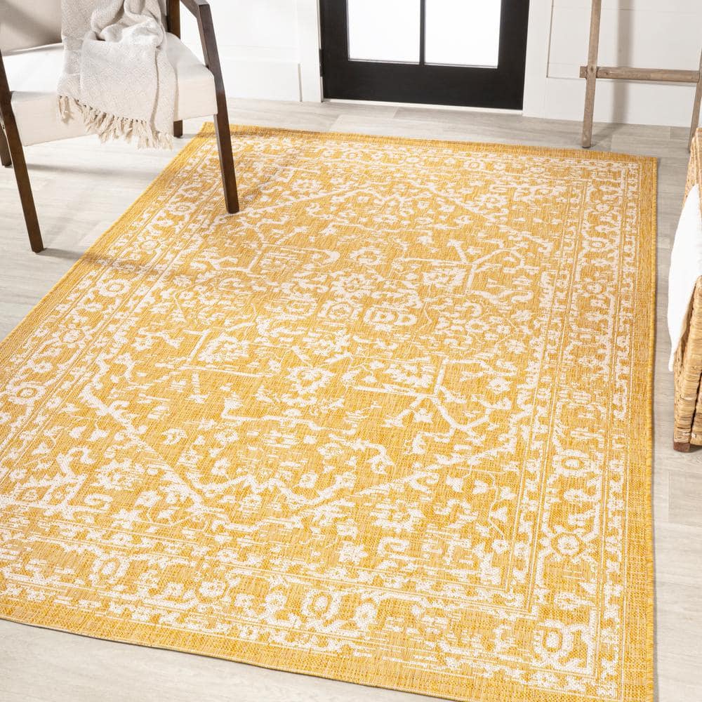 Malta Bohemian Medallion Gray 5x8 Indoor/Outdoor Area Rug
